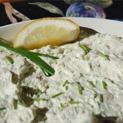 Warm Blue Cheese Dip with Garlic and Bacon Recipe