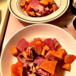 Quick and Easy Ham with Sweet Potatoes Recipe