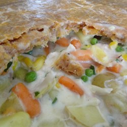 Chicken Pot Pie with Cheddar Crust Recipe