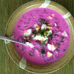 Lithuanian Saltibarsciai (Cold Beet Soup) Recipe