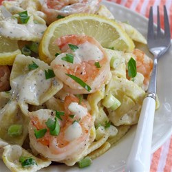 Shrimp Pasta Salad With a Creamy Lemon Dressing Recipe