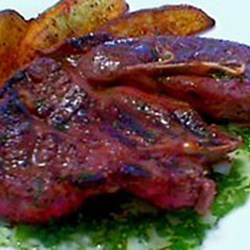 Grilled Lamb Shoulder Chops with Fresh Mint Jelly Recipe