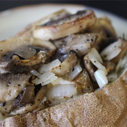 Baked Potato with Mushrooms Recipe