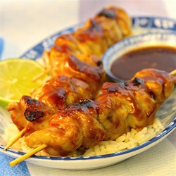 Indonesian Chicken Skewers with Peanut Sauce (Satay Ayam) Recipe
