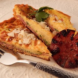 Three Cheese Salami Frittata Recipe
