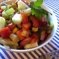 Grandma's Sweet and Tangy Bean Salad Recipe