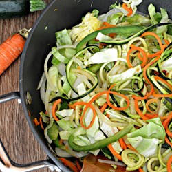 Paleo Teriyaki Stir-Fry Zoodles, Gluten-Free Recipe