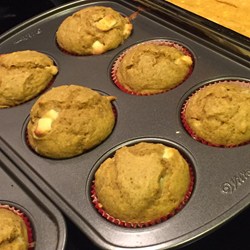 White Chocolate Pumpkin Spice Muffins Recipe
