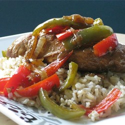 Aunt Jules' Balsalmic Chicken with Peppers Recipe