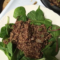 Dirty Quinoa with Venison Burger Recipe
