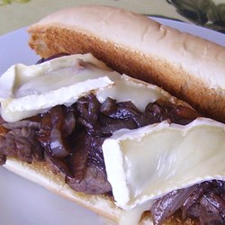 Roast Beef Subs with Balsamic Onions and Brie Cheese Recipe