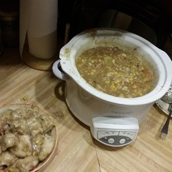 Slow Cooker Turkey Soup with Dumplings Recipe