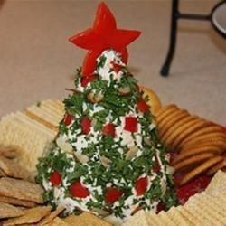 Christmas Tree Cheese Ball Recipe