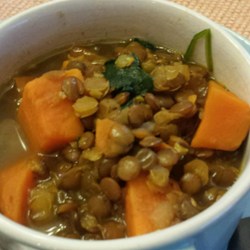 Indian Sweet Potato and Lentil Soup Recipe