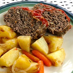Clay Pot Meatloaf and Potatoes Recipe