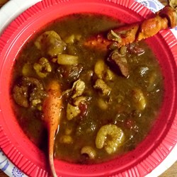 Black-Eyed Pea, Pork, and Mustard Green Gumbo Recipe