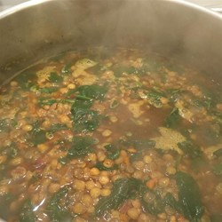 Easy Spinach Lentil Soup Recipe