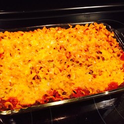 Chili Casserole with Egg Noodles Recipe