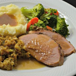 Spice Rubbed Pork Roast in Beer Gravy Recipe