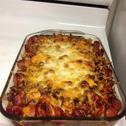 Hot Sausage Links and Beans Casserole Recipe