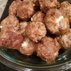 Feta Cheese Stuffed Meatballs Recipe