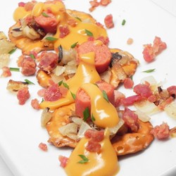 Cheesy Bacon Pretzel Dog Bites Recipe