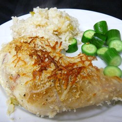 Bleu Baked Chicken and Rice Recipe
