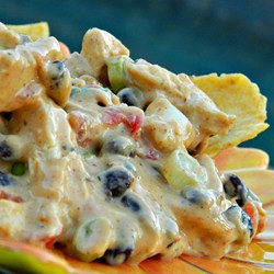 Outrageous Warm Chicken Nacho Dip Recipe