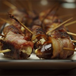 Bacon Wrapped Dates Stuffed with Blue Cheese Recipe