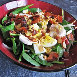 Spinach Salad with Warm Bacon-Mustard Dressing Recipe