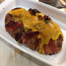 Dad's Cheesy Bacon Wrapped Meat Loaf Recipe