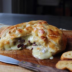 Baked Stuffed Brie with Cranberries & Walnuts Recipe