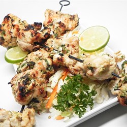 Grilled Spiral Chicken Skewers Recipe