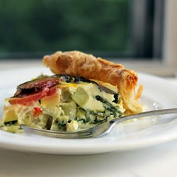 Beet, Greens, and Zucchini Tart Recipe