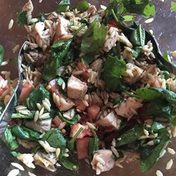 Chicken Florentine Salad with Orzo Pasta Recipe