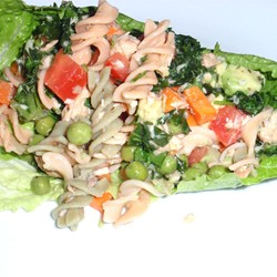 Easy Salmon Brown Rice Pasta Salad Recipe