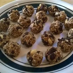 Chocolate Peanut Raisin Bites Recipe
