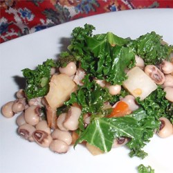 Black-Eyed Peas With Collard Greens and Turnips Recipe