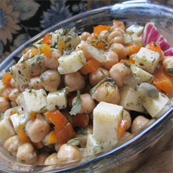 Chickpea and Cheese Salad Recipe