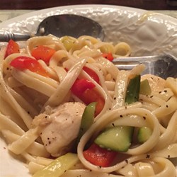 Lemon Pepper Pasta with Chicken and Vegetables Recipe