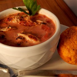 Low-Fat Fire-Roasted Tomato and Chicken Soup Recipe