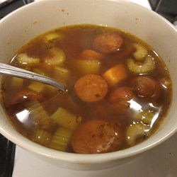 Sweet Potato, Corn, and Andouille Sausage Soup Recipe
