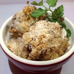 Bacon Garlic Parmesan Cauliflower Casserole Recipe