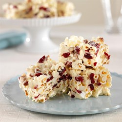 White Chocolate Cranberry Popcorn Bars Recipe