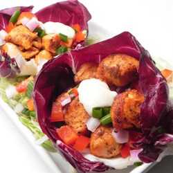 Grilled Salmon Radicchio Wraps Recipe