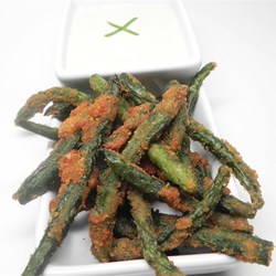 Green Bean Fries with Cucumber Wasabi Dip Recipe
