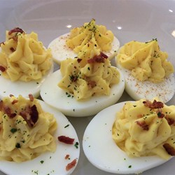 Bacon Cheddar Deviled Eggs Recipe