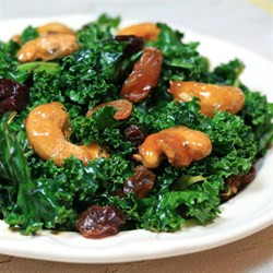 Kale Salad with Sugar-Coated Cashews Recipe