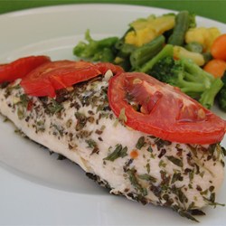 Chicken with Garlic, Basil, and Parsley Recipe