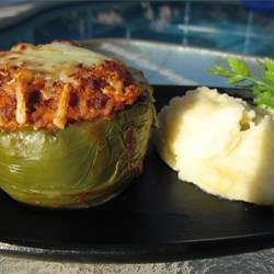 Kelsey's Favorite Stuffed Green Peppers Recipe